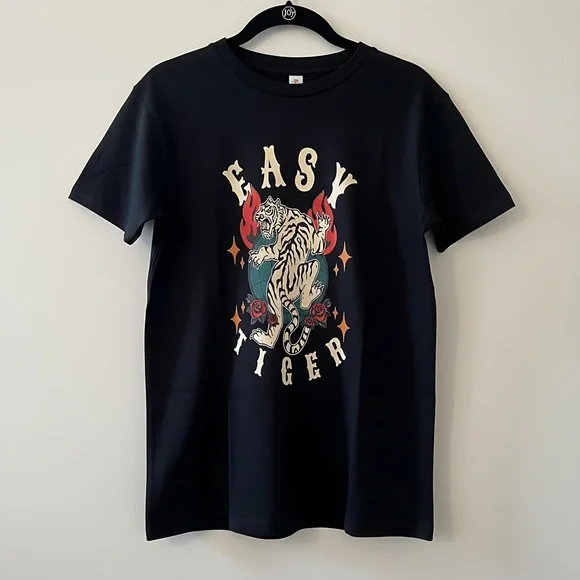 NEW! “Easy Tiger” Cotton Stretchy Graphic Tee! - Picture 2 of 3